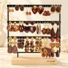 Pack 18 paires boucles d’oreilles acier inoxydable marron