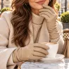 Gants femme effet cuir