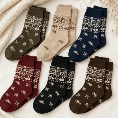 Pack de 6 paires de chaussettes bandana