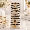 copy of copy of Pack de 12 bracelets acier - argenté noir