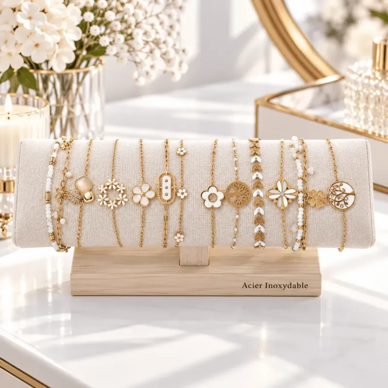 pack-12-bracelets-ajustables-acier-inoxydable-blanc-presentoir