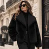 Veste Réversible Femme Fausse Fourrure et Suédine