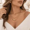 Collier 3 Rangs Acier Inoxydable Doré – Grossiste Bijoux