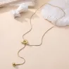 Collier doré à chaîne coulissante et pendentif