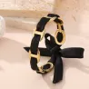 Lot de 10 bracelets dorés à rubans satinés et nœuds