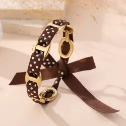 Pack de 3 Bracelets Tendance en Acier– Rubans à Pois