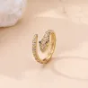 Bague Serpent Dorée en Acier Inoxydable