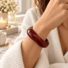 Bracelet Jonc Large en Résine Marbrée Femme – 4 Coloris