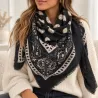 Foulard Carré Bandana Cachemire Femme 110x110 | Grossiste