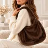 Sac à main en fausse fourrure douce