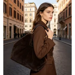 Sac Cabas Femme en Fausse Fourrure