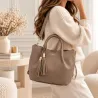 Sac à main avec pompons et bandoulière