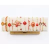 Pack de 12 bracelets acier - ROUGE