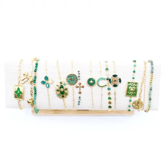 copy of copy of Pack de 12 bracelets acier - argenté noir
