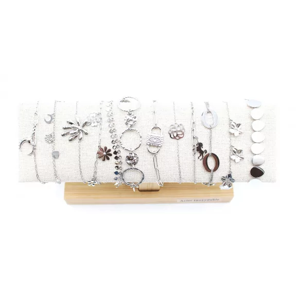 copy of copy of Pack de 12 bracelets acier - argenté noir