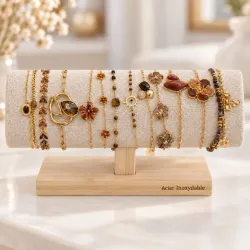 copy of copy of Pack de 12 bracelets acier - argenté noir