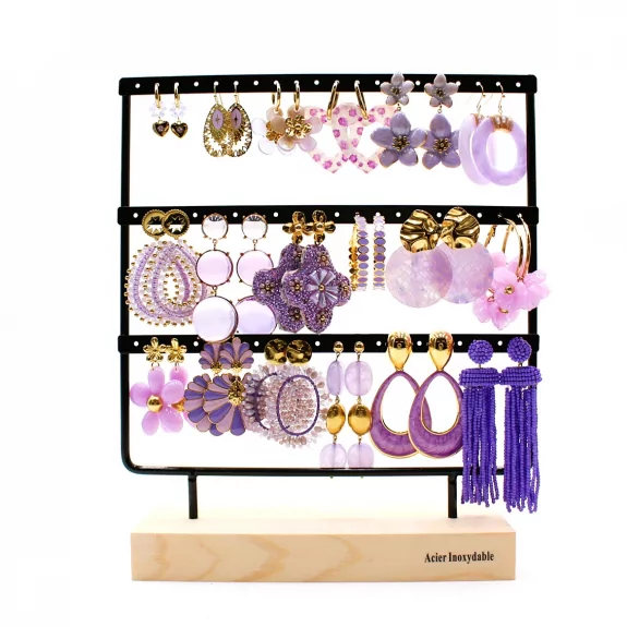 Pack de 18 boucles d'oreilles acier - PARME