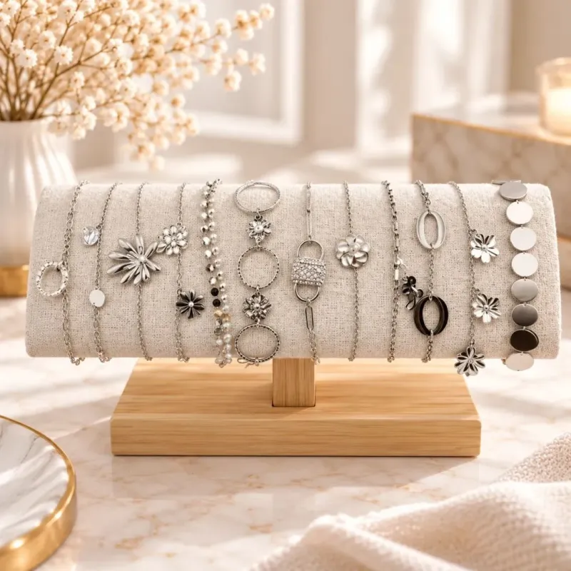 copy of copy of Pack de 12 bracelets acier - argenté noir