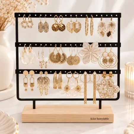 copy of Pack de 18 boucles d'oreilles acier - noir