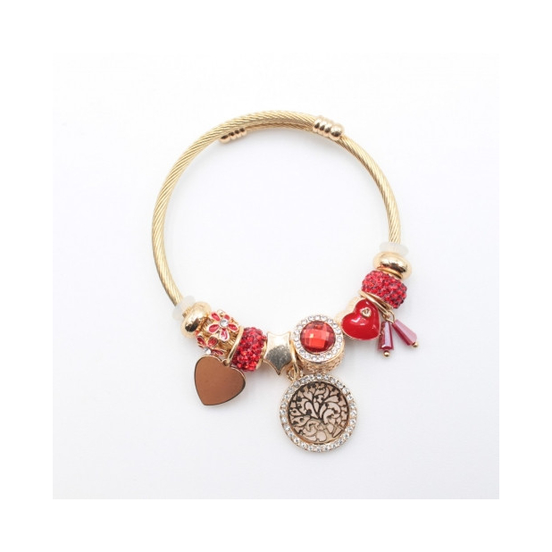 Bracelet avec charms - rouge