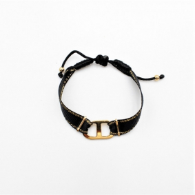 bracelet tissus maillon luxe - noir