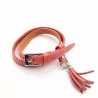 Bracelet cuir avec breloque - pêche