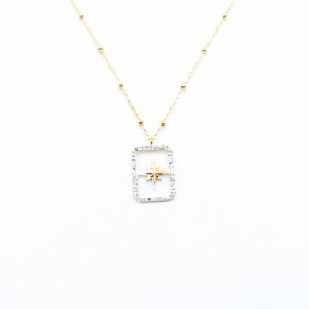 collier acier avec étoile du sud