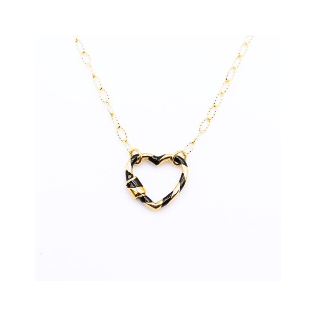 Collier Pendentif Cœur 'Maman JTM' - Chaîne Réglable Environ 42 Cm - Bijou Cadeau Maman