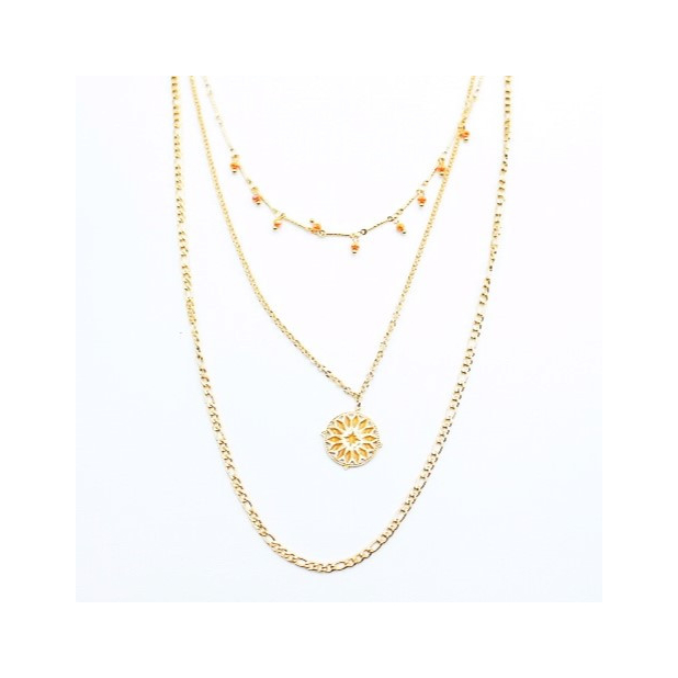 Collier multirang inspiration fleur