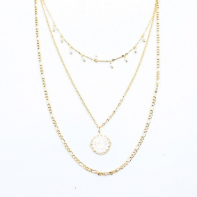 Collier multirang inspiration fleur