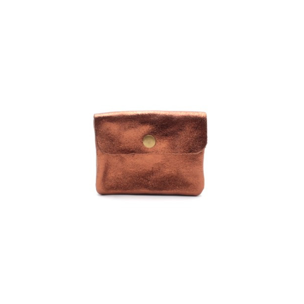 Petit porte monnaie cuir pailleté