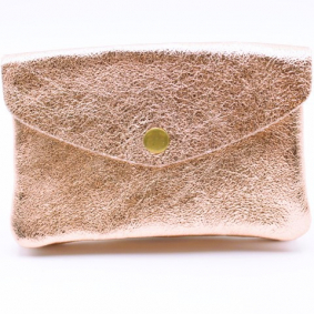 Grand porte monnaie cuir pailleté