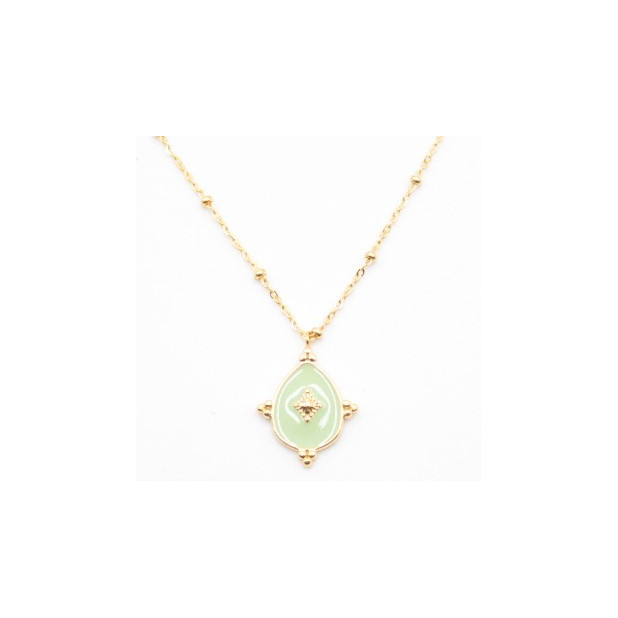 Collier tendance avec pampille goutte