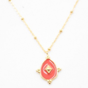 Collier tendance avec pampille goutte