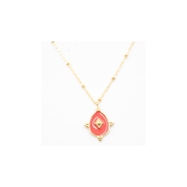 Collier tendance avec pampille goutte