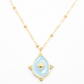 Collier tendance avec pampille goutte