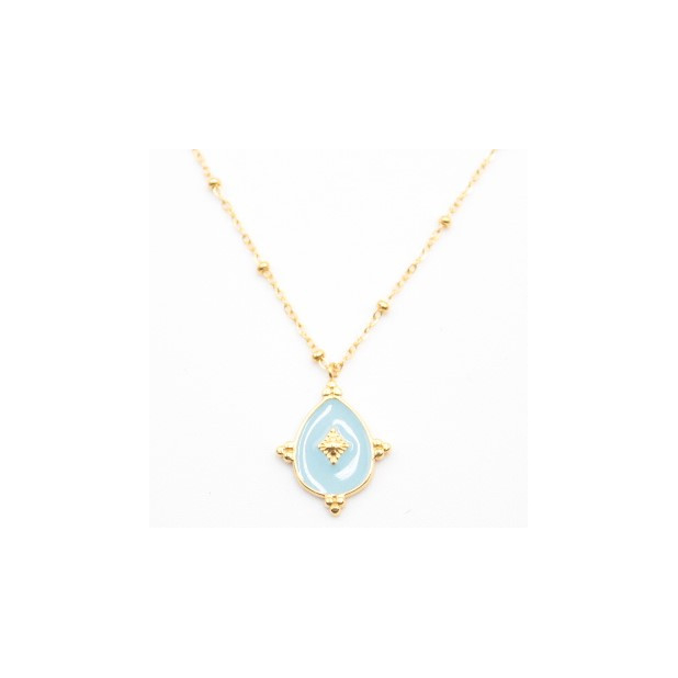 Collier tendance avec pampille goutte