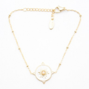 Bracelet fin pampille colorée