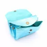 Petit porte-monnaie cuir pailleté 3 poches