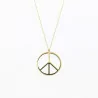 Sautoir acier motif peace