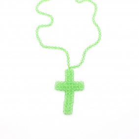 Sautoir croix en perles de...