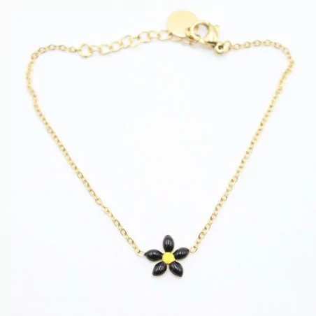 Bracelet acier enfant - fleur