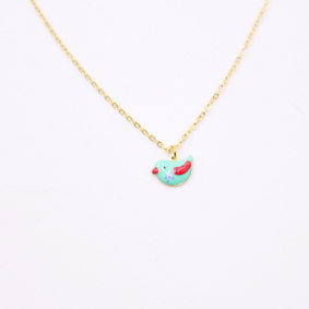 Collier acier enfant - oiseau