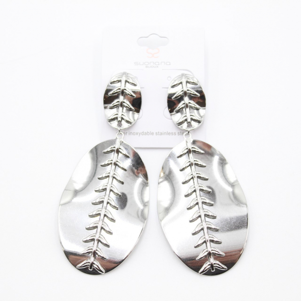 Boucles d'oreilles pendantes en acier