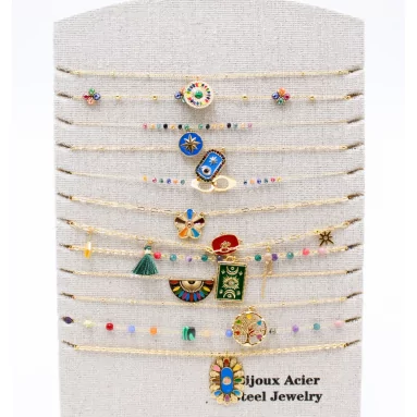 copy of Pack 12 Colliers Acier Inoxydable - Noir