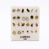 Pack de 12 paires de boucles d'oreilles acier