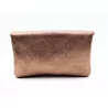 Porte monnaie cuir pailleté et peau