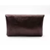 Porte monnaie cuir pailleté et peau