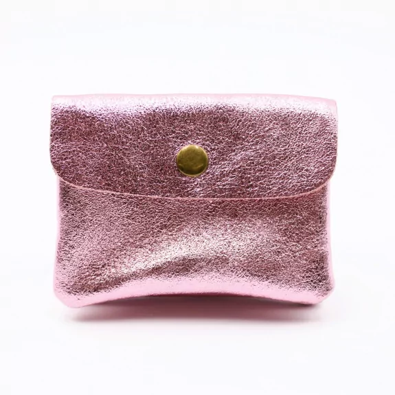 Petit porte monnaie cuir pailleté