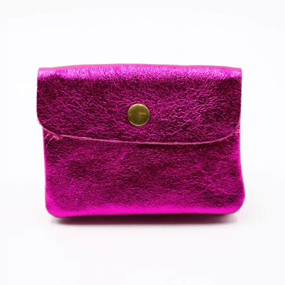 Petit porte monnaie cuir pailleté